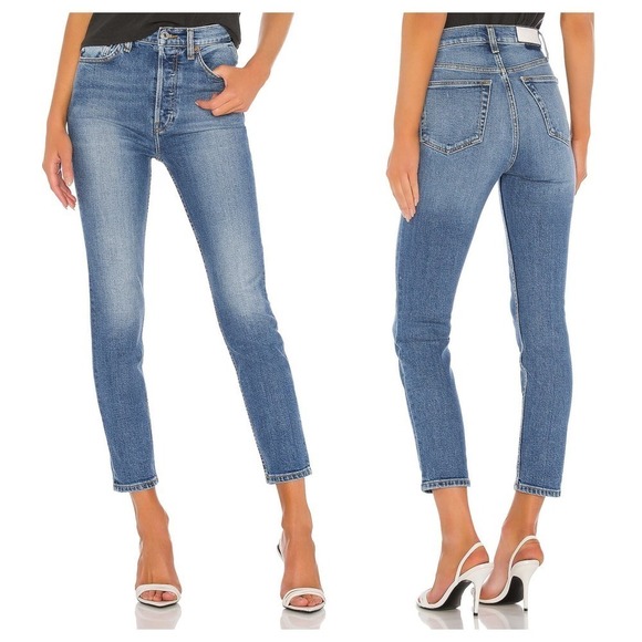 RE/DONE ULTRA HIGH RISE ANKLE SKINNY JEANS Size 27 - Picture 1 of 9